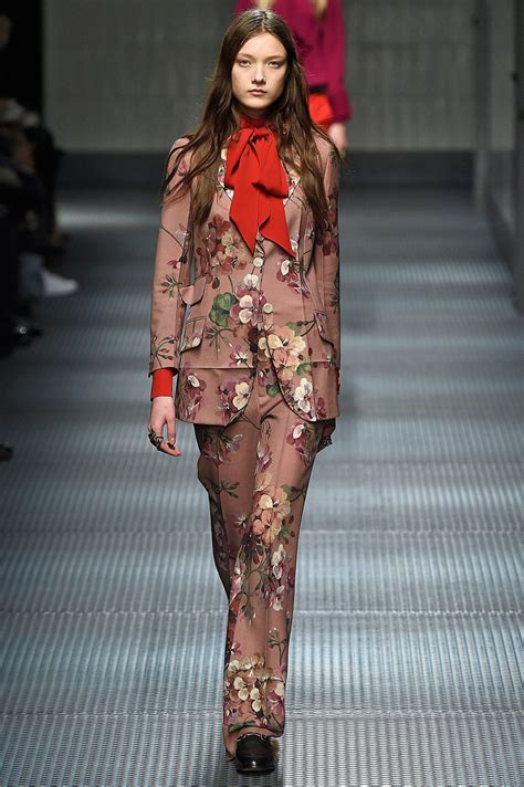 gucci green suit women's|gucci floral suit.